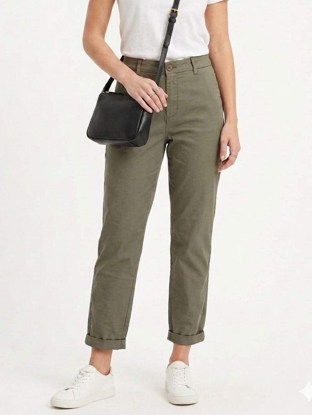 Tommy Hilfiger Olive Green Slimming Pocket Technology Pants Size 6